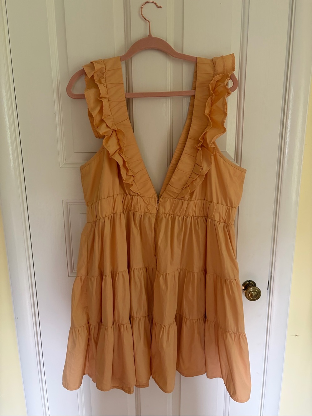 Abercrombie Ruffled V-Neck Tiered Mini Dress - Picture 3 of 4